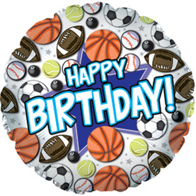 114604 (19757) – Mylar Happy Birthday Sports 17