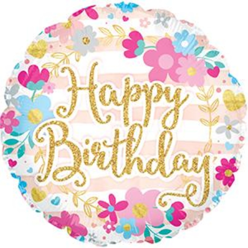 117407 (27387) – Mylar Happy Birthday Glitter 17