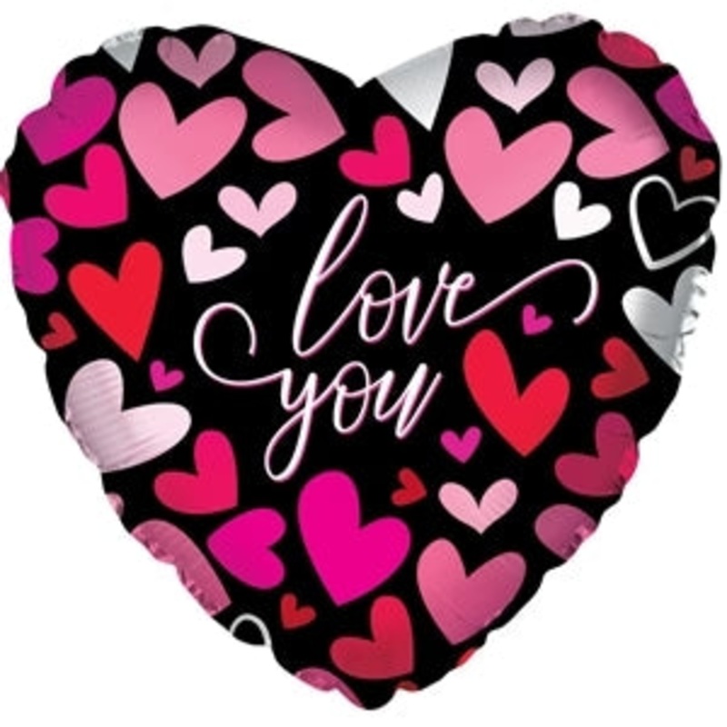 214151 (31938) – Mylar Love You Coral Hearts 17