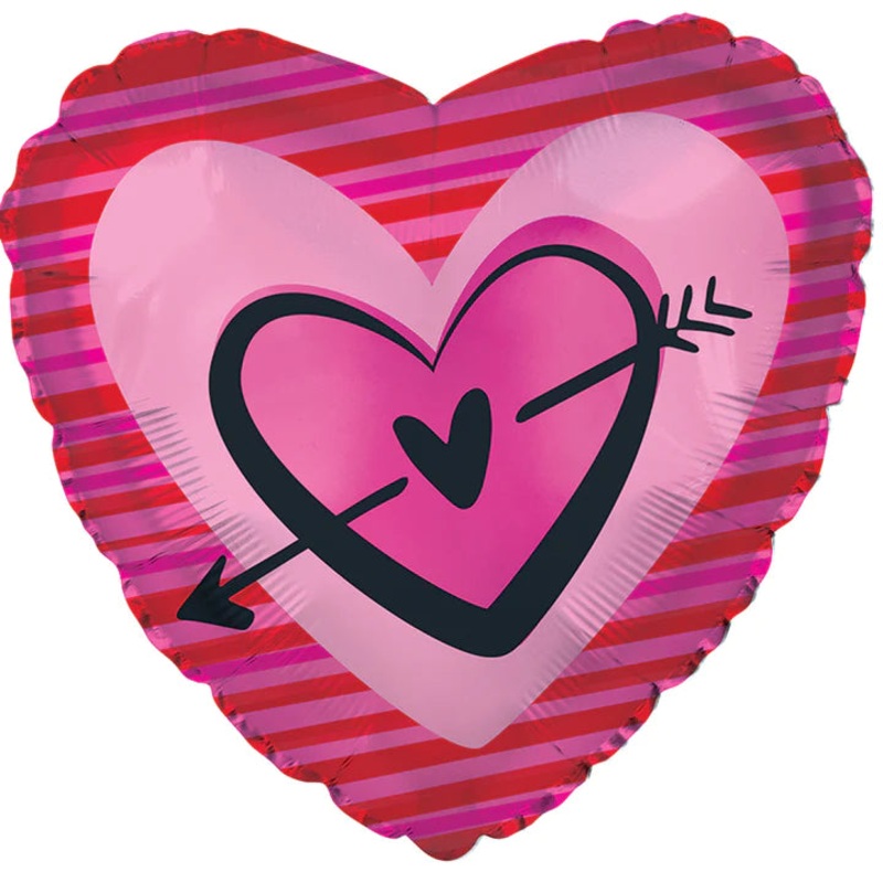 214278 (31937) – Mylar Arrow In Pink Heart 17
