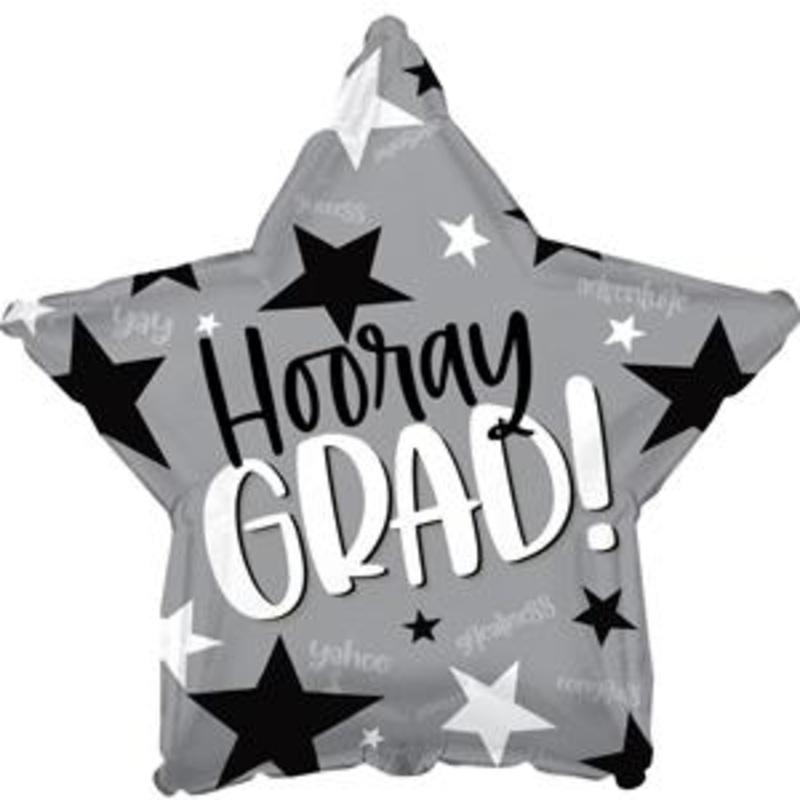 814037 (28413) – Mylar Hooray Grad Star 17