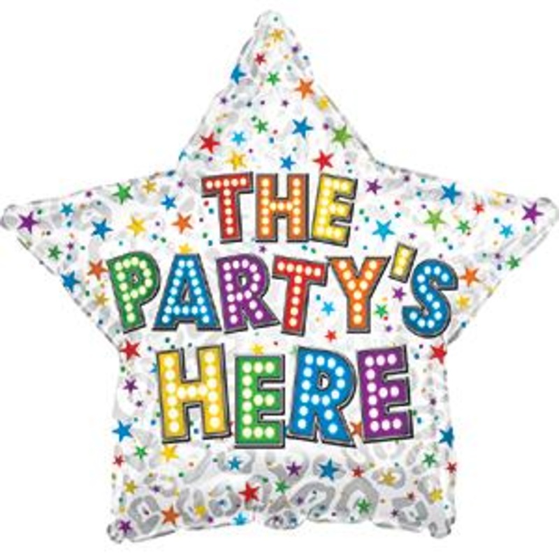 814185 (28035) – Mylar Happy Birthday The Party’s Here 17