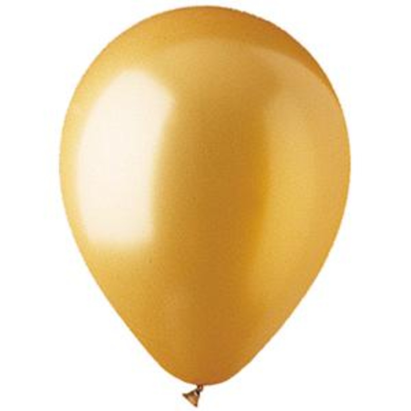 916160 (20812) – Latex Balloon 12 Gold Metallic