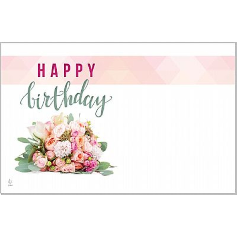 AC4871 (24395) – Capri Card – Happy Birthday, Bouquet
