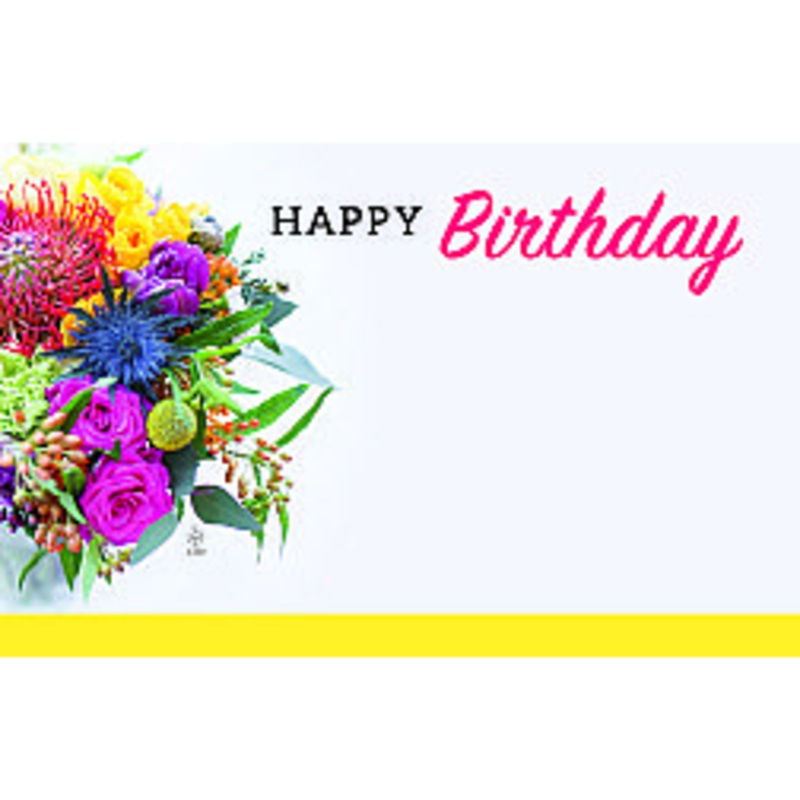 AC5103 (28813) – Capri Card – Happy Birthday, Floral Yellow Stripe