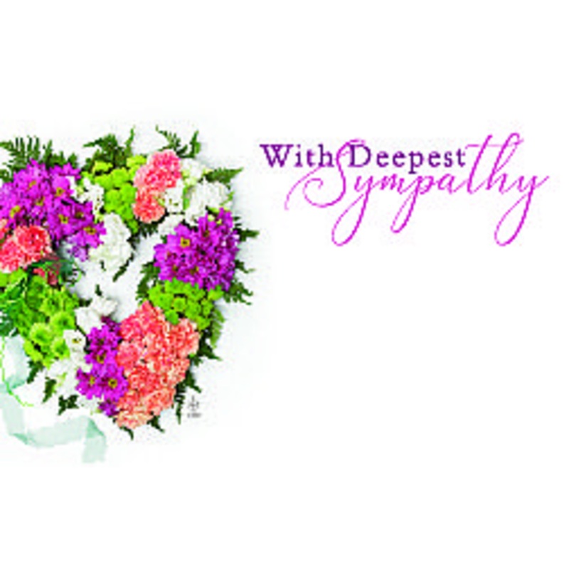 AC5118 (28818) – Capri Card – With Deep Sympathy Floral