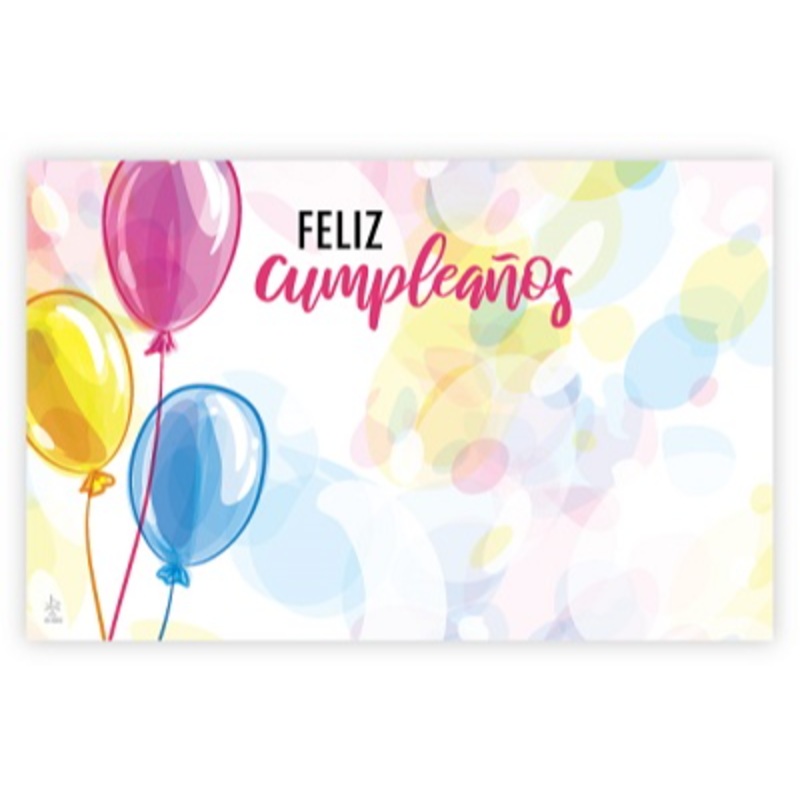 AZ4960 (30591) – Capri Card – Spanish Happy Birthday, Watercolor Balloons