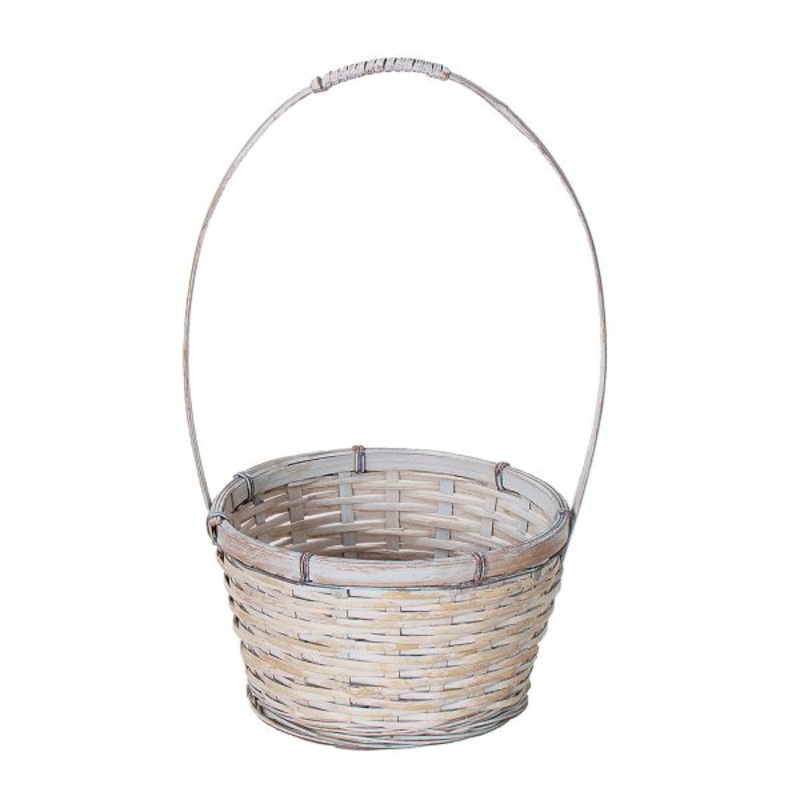 1-236DWW/1 (27578) – 6 White Basket, 6 x 4 with 12 Handle