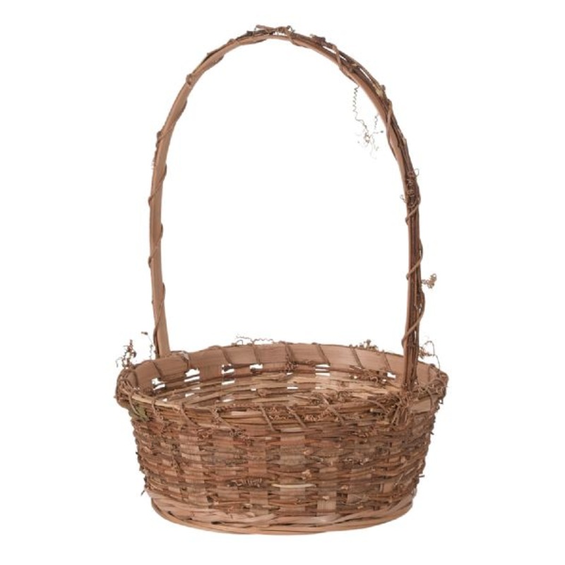 1-240ER/1 (28419) – 10 Round Vine Basket, 10 x 4.25 with 16 Handle
