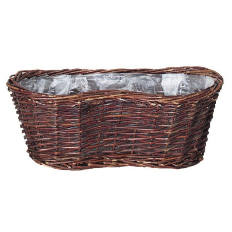 2-744R/1 (12945) – 15 Rustic Willow Peanut Basket, 15 x 7.5 x 6