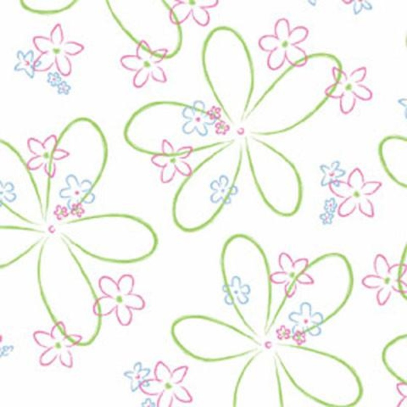 BLOOMS GR/PINK (29334) – Cellane – 24 x 100′ – Blooms Green/Pink