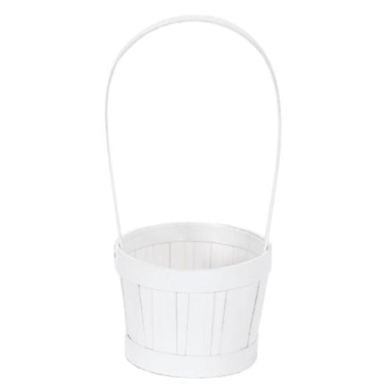 1-010KK/1-WW (16645) – 4.5 White Wash Basket W/ Handle