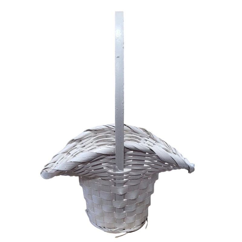 1-137/1-WH (26232) – 4.5 White Wedding Floral Basket