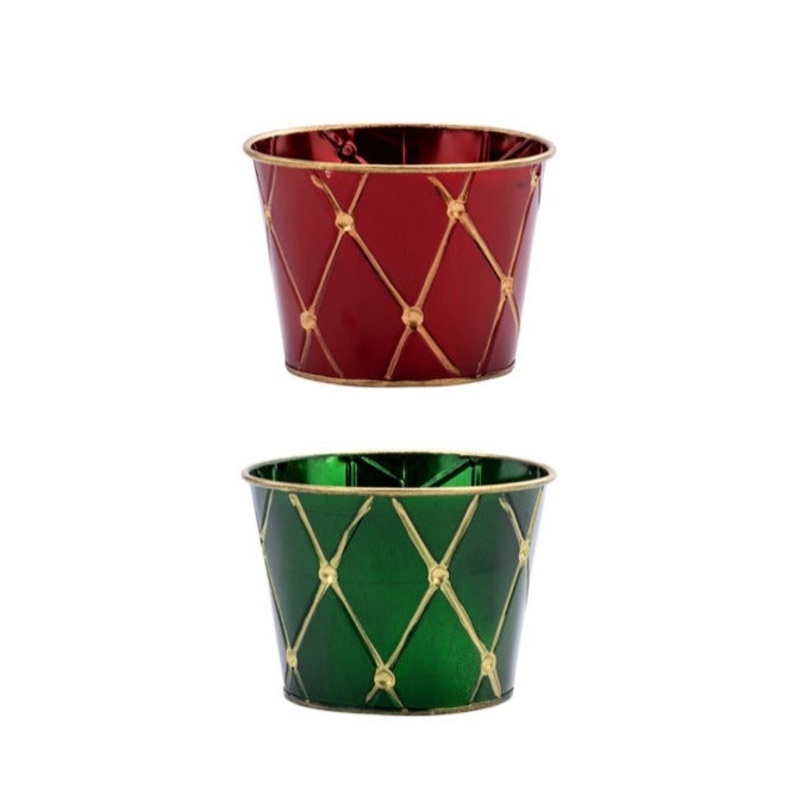 52480 (28769) – 5 Red/Green Pot Cover, 2 Assorted