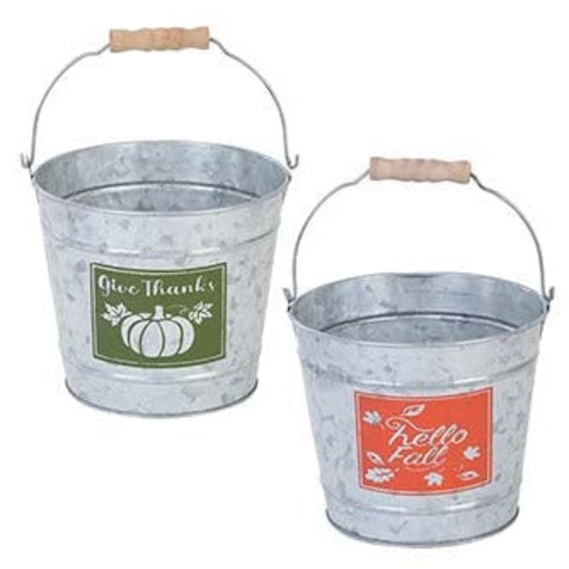 77653 (27430) – 6.5 Fall Bucket Planter, 2 Styles