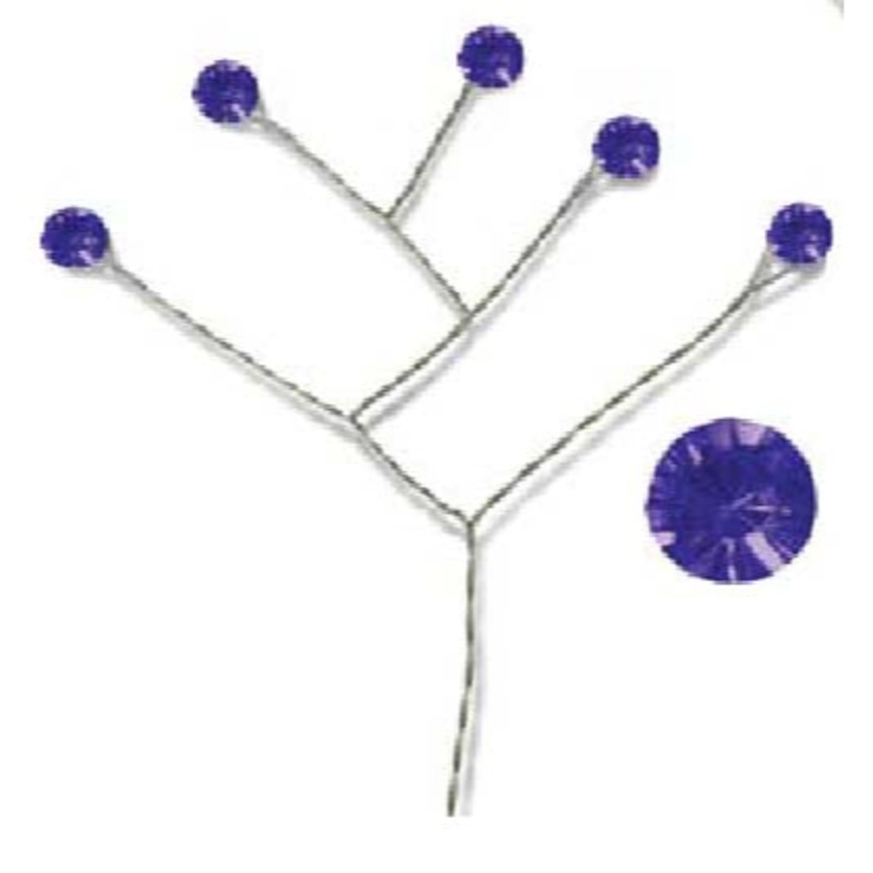 107/AM (19859) – Rhinestone Spray Amethyst, 12Pk