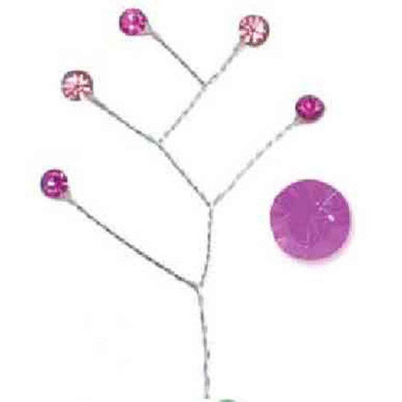 107/FU (20552) – Rhinestone Spray Fuchsia, 12/Pk