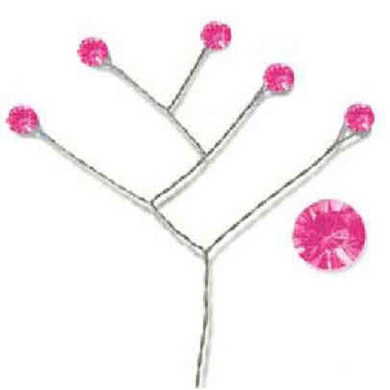 107/RO (21891) – Rhinestone Spray Rose- 12Pc