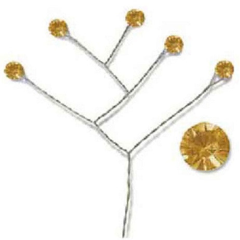 107/TO (19862) – Rhinestone Spray Topaz, 12/Pk