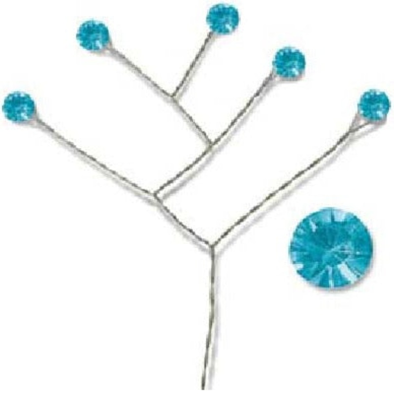 107/TQE (20554) – Rhinestone Spray Turquoise, 12/Pk