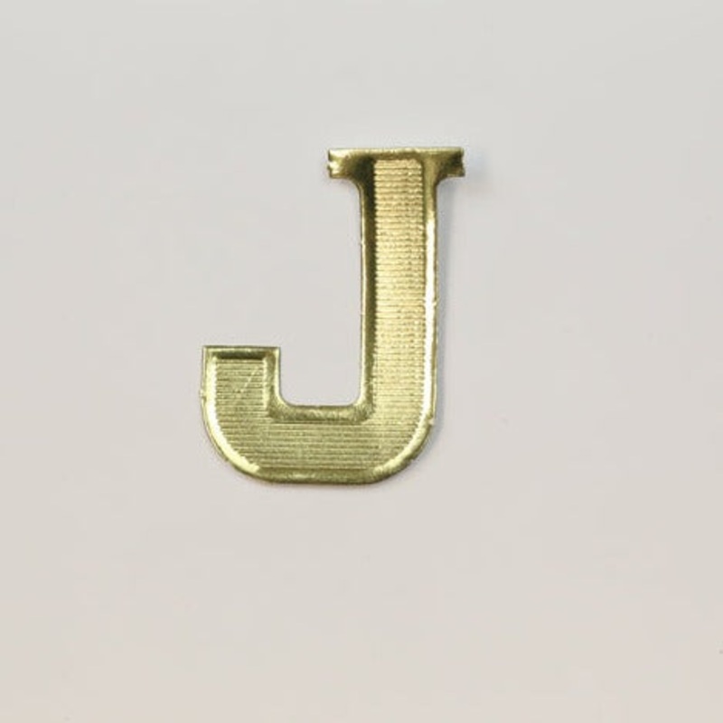 MJ40013/J (11696) – Block Letter J Gold 25/Bg