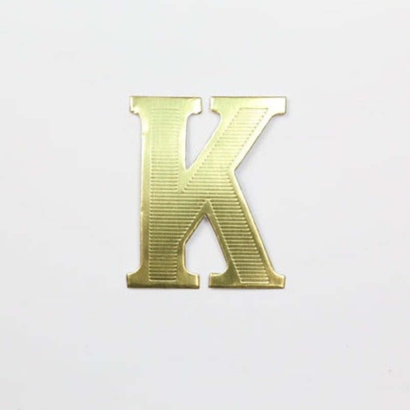 MJ40013/K (11697) – Block Letter K Gold 25/Bg