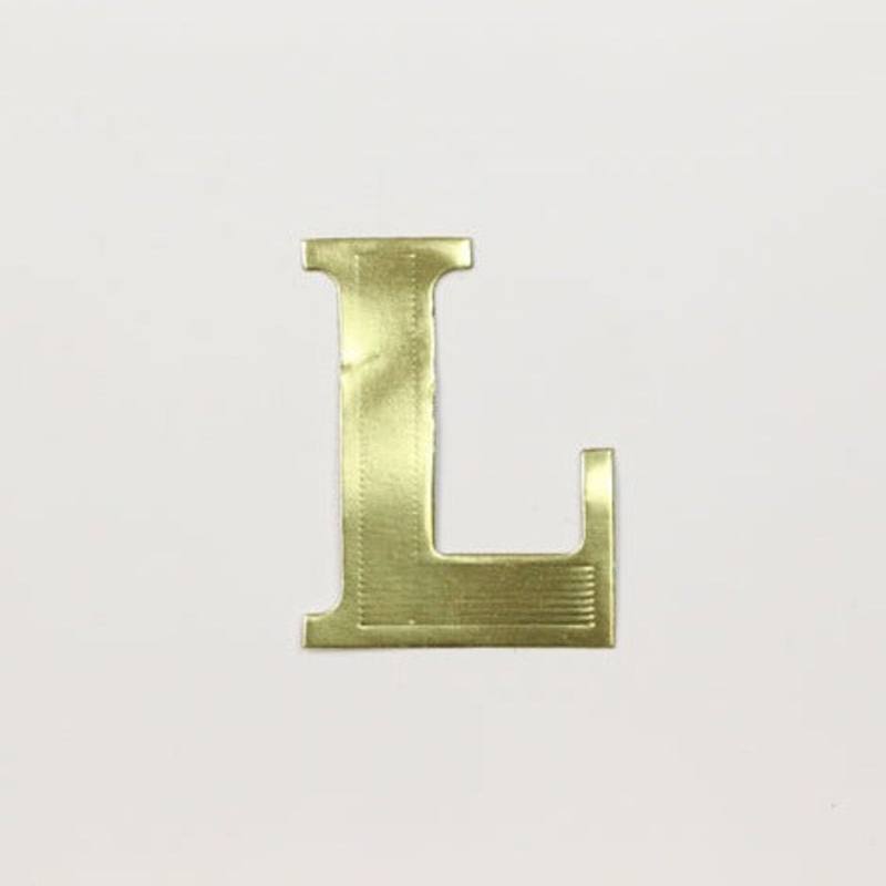 MJ40013/L (11698) – Block Letter L Gold 25/Bg