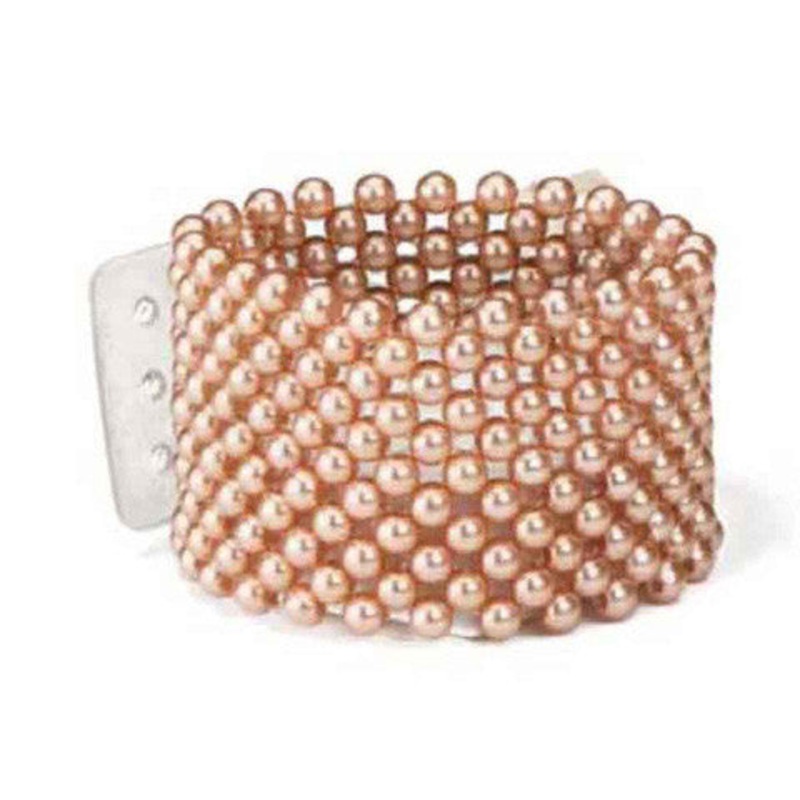 R108 (10275) – Wristlet Flower Bracelet, Gold