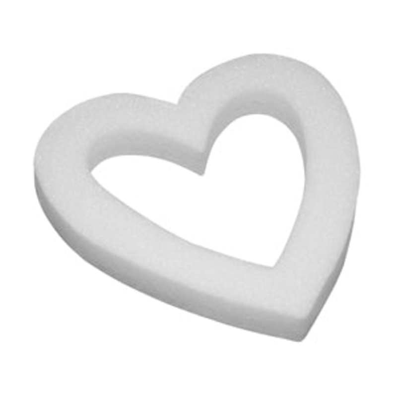 HO242W/12 (13889) – Foam Heart Open White 24x 2