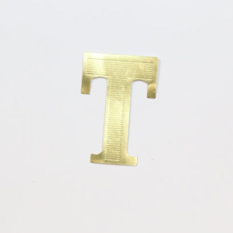 MJ40013/T (11706) – Block Letter T Gold 25/Bg