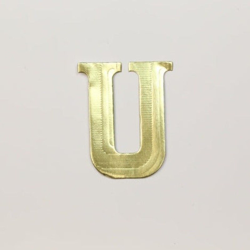 MJ40013/U (11707) – Block Letter U Gold 25/Bg