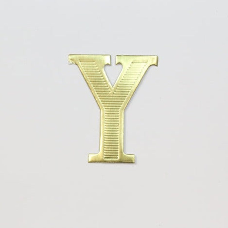 MJ40013/Y (11711) – Block Letter Y Gold 25/Bg