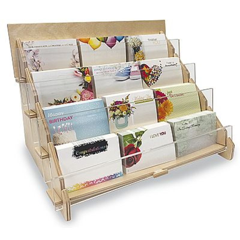 UD0321 (25745) – Card Rack Wood & Acrylic