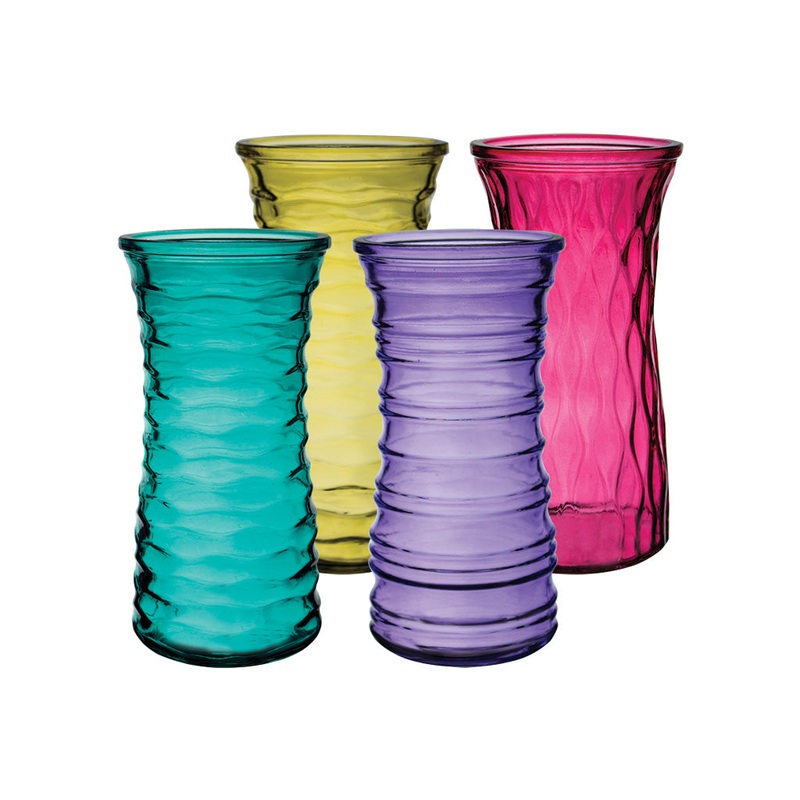 972-12-857 (24380) – Rose Vase 8.5 Lollipop Assorted 12/Cs