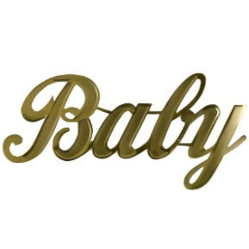 MJ40014/BABY (11715) – Script Word Baby Gold 10/Bg