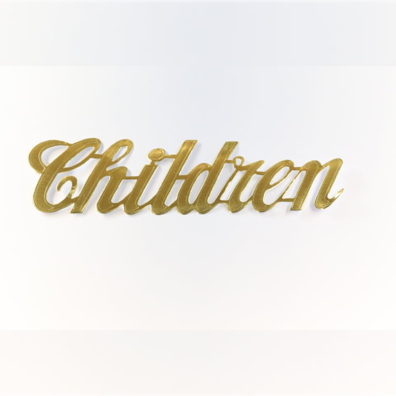 MJ40014/CH (14654) – Script Word Children Gold 10/Bg