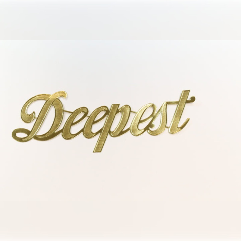 MJ40014/DEEP (11724) – Script Word Deepest Gold 10/Bg