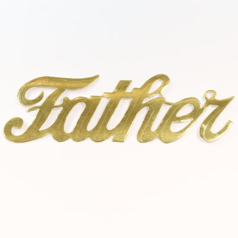 MJ40014/FATH (11726) – Script Word Father Gold 10/Bg