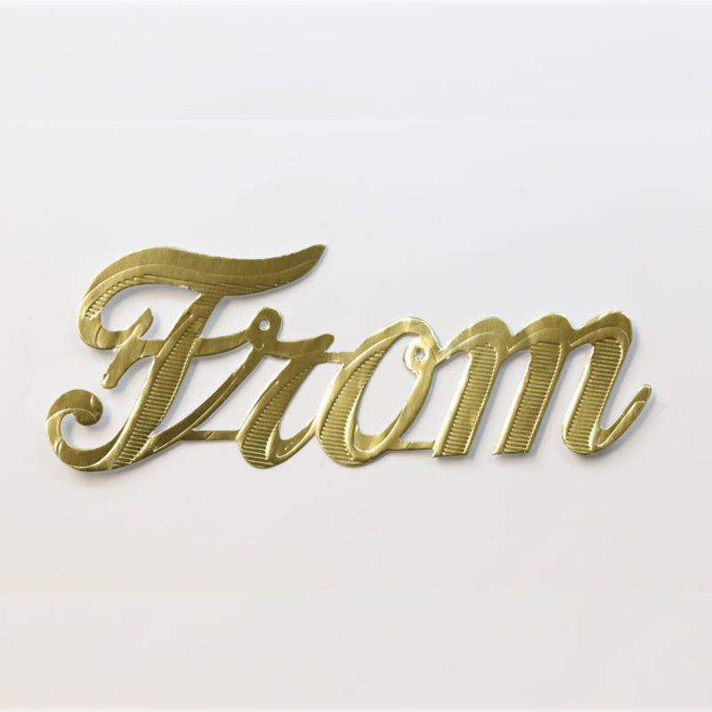 MJ40014/FROM (22676) – Script Word From Gold 10/Bg