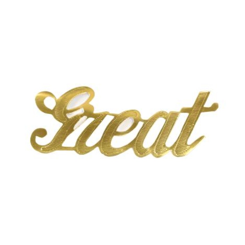 MJ40014/GRT (11733) – Script Word Great Gold 10/Bg