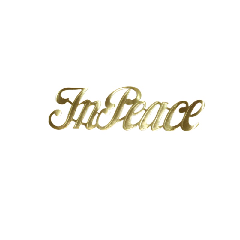 MJ40014/IP (11737) – Script Word In Peace Gold 10/Bg