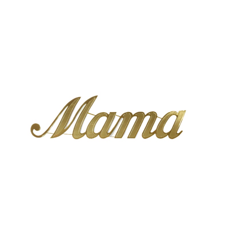 MJ40014/MAMA (11739) – Script Word Mama Gold 10/Bg
