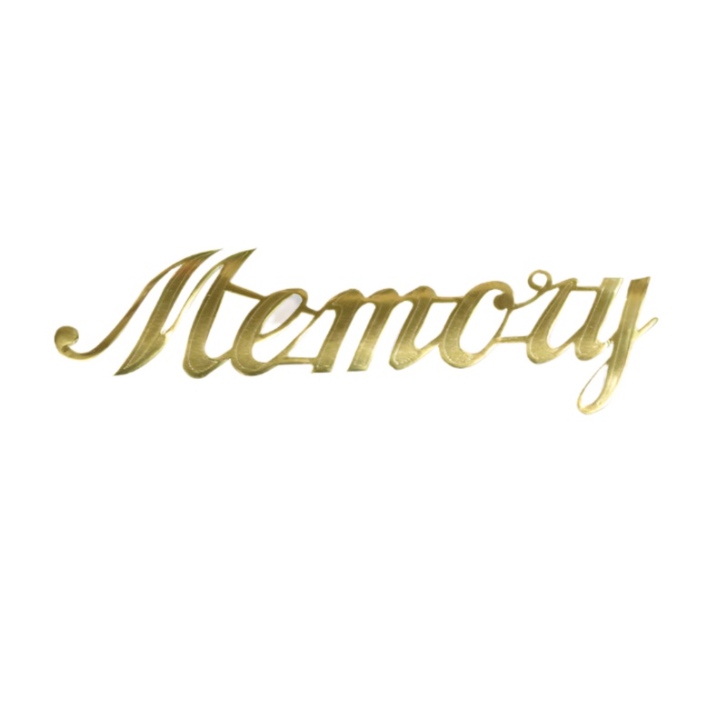 MJ40014/MEM (11740) – Script Word Memory Gold 10/Bg
