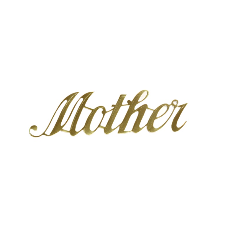 MJ40014/MOT (11742) – Script Word Mother Gold 10/Bg