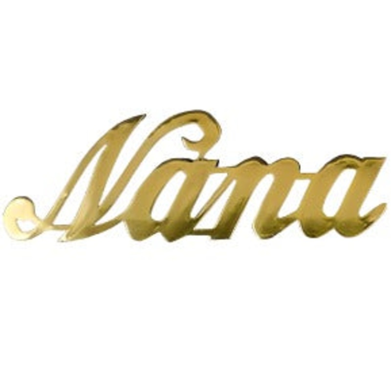 MJ40014/NANA (11745) – Script Word Nana Gold 10/Bg