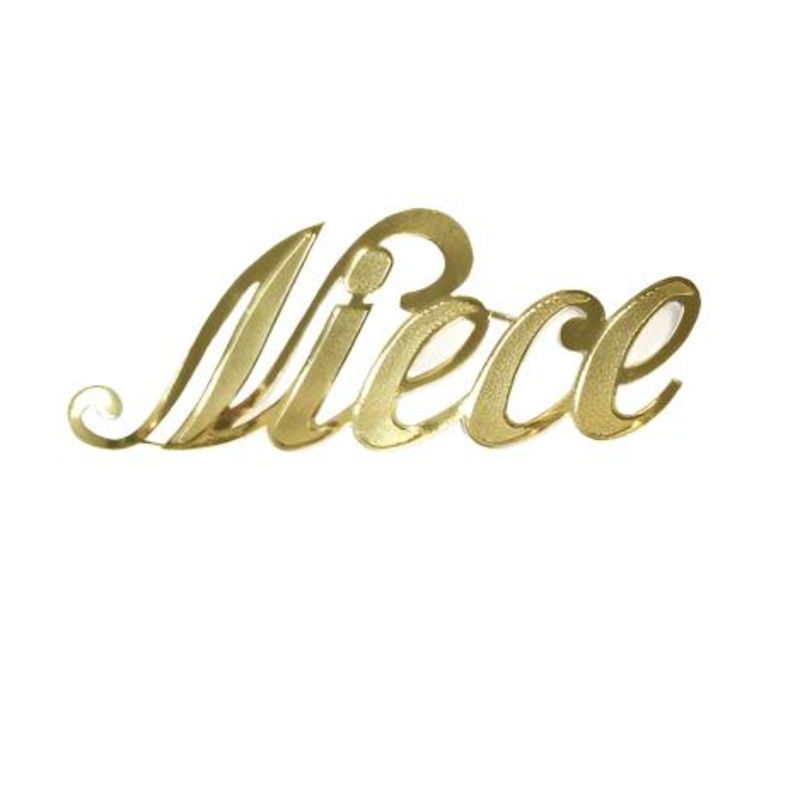 MJ40014/NIE (11747) – Script Word Niece Gold 10/Bg