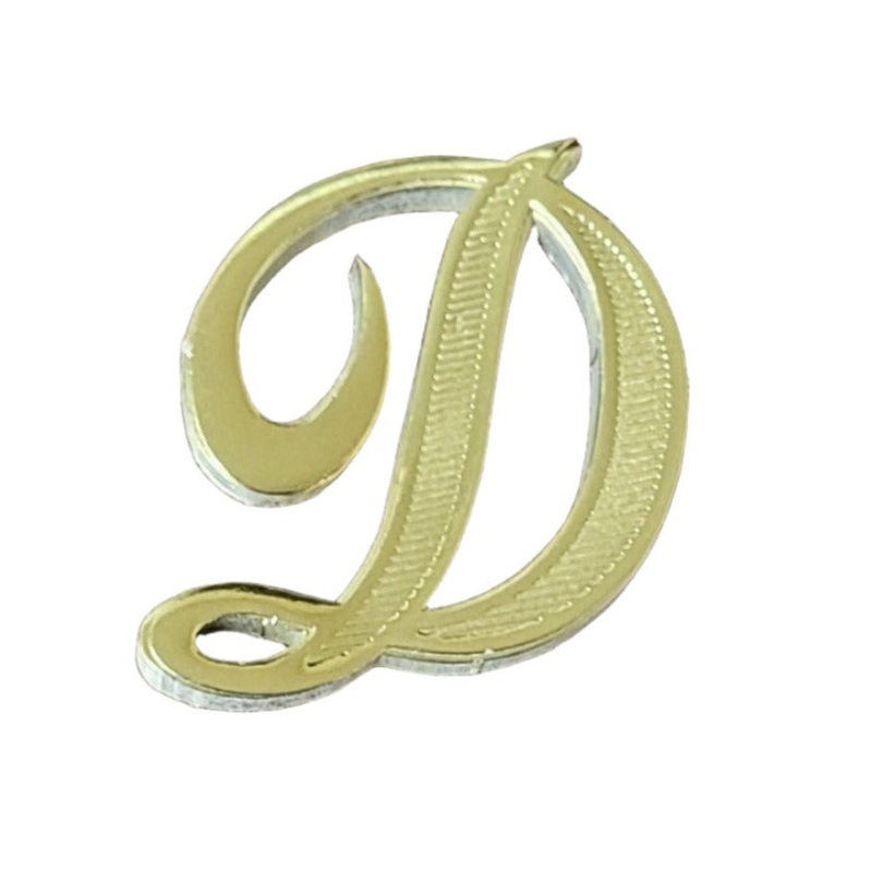 MJ40182/D (12709) – Script Letter D Gold 25/Bag
