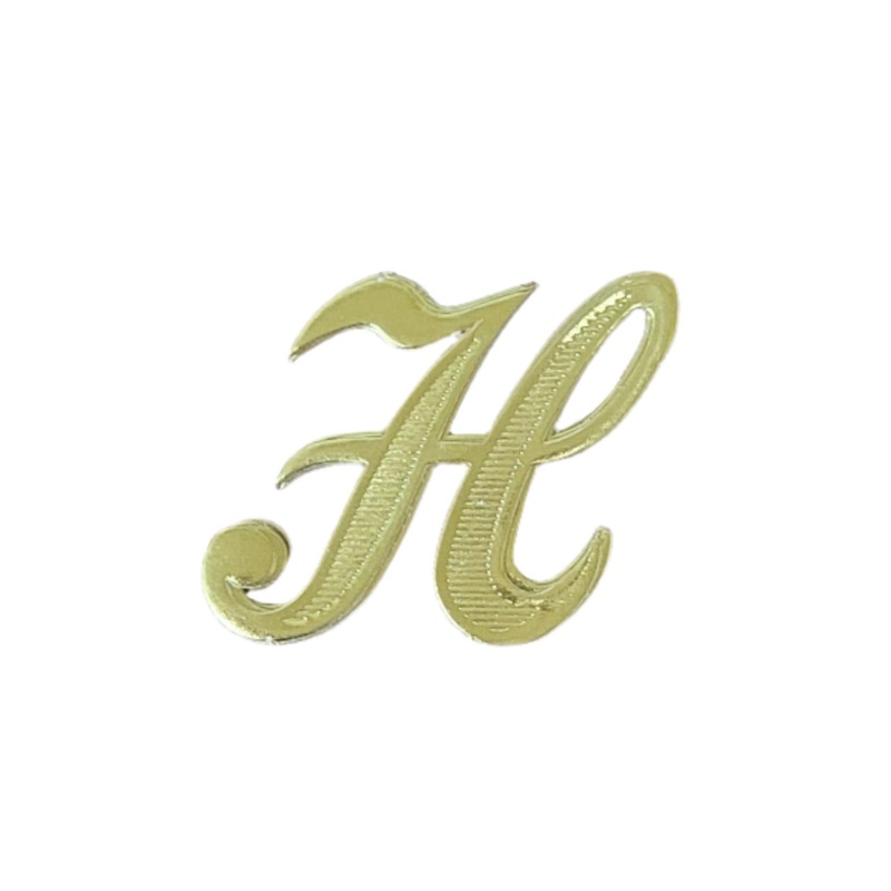 MJ40182/H (12713) – Script Letter H Gold 25/Bag