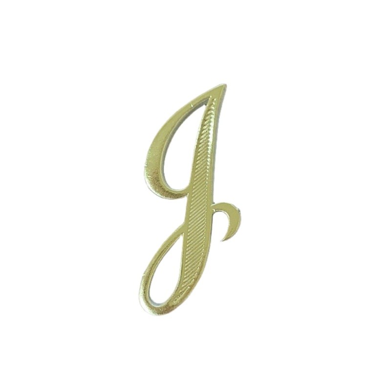 MJ40182/J (12715) – Script Letter J Gold 25/Bag
