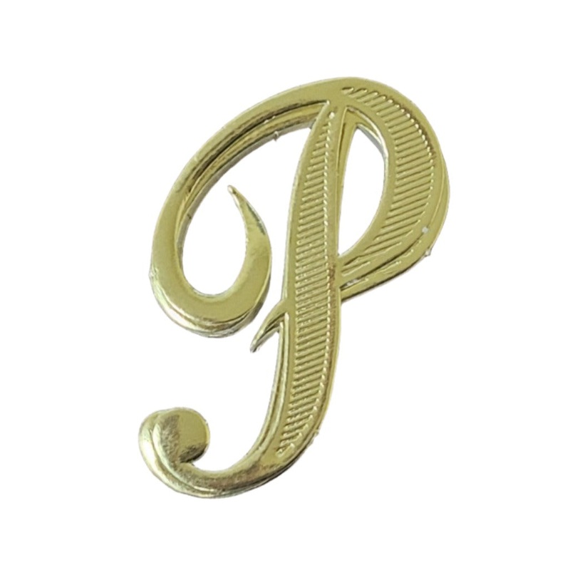 MJ40182/P (12721) – Script Letter P Gold 25/Bag